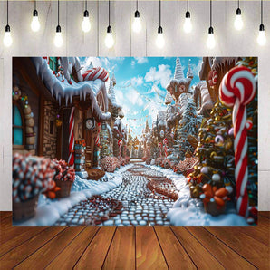 Mocsicka Christmas Castle Town Background