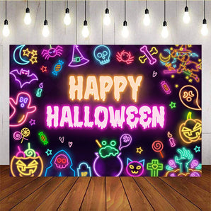 MocsickaColor Painting Happy Halloween Backdrop