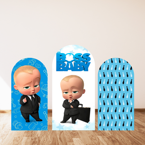 Mocsicka Baby Boss Party Double-printed Chiara Cover Backdrop