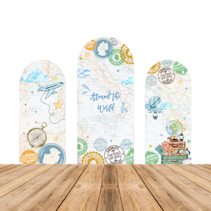 Mocsicka World Travel Around the World Double-printed Chiara Cover Backdrop