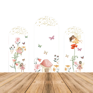 Mocsicka Flower Fairy Theme Double-printed Chiara Cover Backdrop