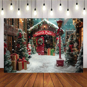 Mocsicka North Pole Santa Claus Christmas Background