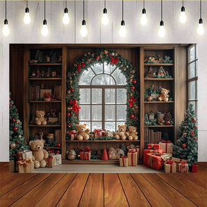 Mocsicka Christmas Bear Gift Background