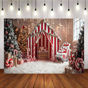 Mocsicka Christmas Candy House Background