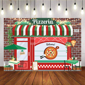 Mocsicka Pizza Shop Backdrop