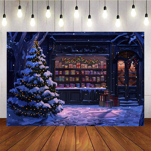 Mocsicka Purple Christmas Store Background