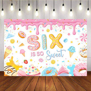 Mocsicka Sweet And Sassy 6th Birthday Party Backdrop