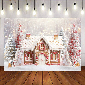 Mocsicka White Christmas Tree House Background