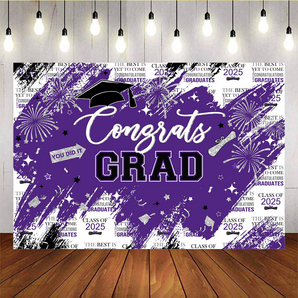 Mocsicka Congrats  GRAD  YOU DID IT  Purple Background