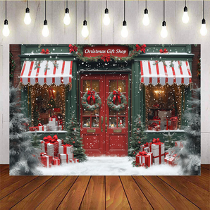 Mocsicka Christmas Gift Shop Background A