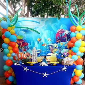 Mocsicka Summer Undersea Theme Backdrop for Party Decoration-Mocsicka Party