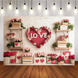 Mocsicka Rose Love Petals Valentines Day Backdrops A