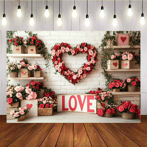 Mocsicka Rose Love Petals Valentines Day Backdrops D