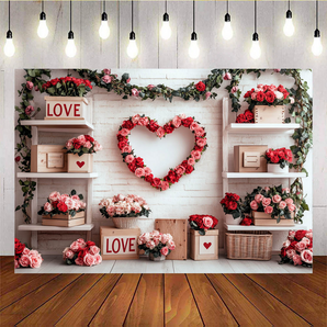 Mocsicka Rose Love Petals Valentines Day Backdrops F