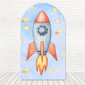 Mocsicka Rocket Takes Off Double-printed Arch Cover Backdrop