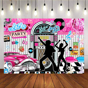 Mocsicka Let's Party Happy Birthday Backdrops