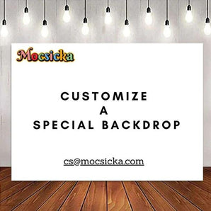 Mocsicka Custom Cotton and Vinyl Backdrop for Theme Party Decoration