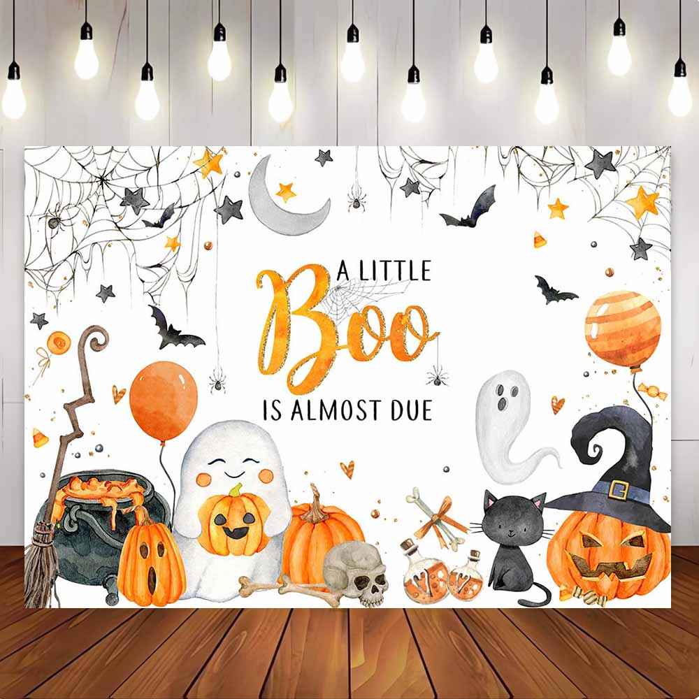 Mocsicka A Little boo is Almost Due Baby Shower Party Backdrop ...