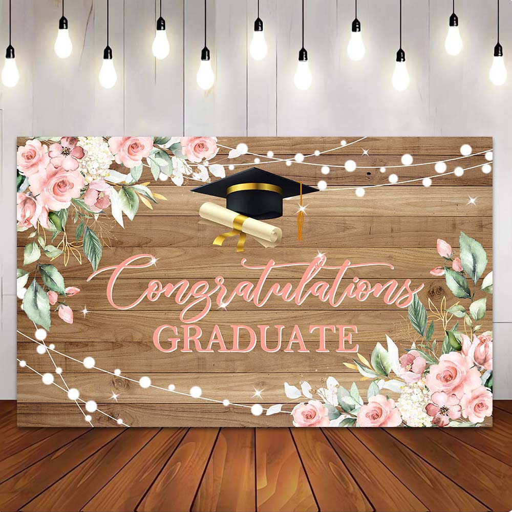 Mocsicka Flowers Class Of 2024 Congratulations Graduate Party Wooden B ...