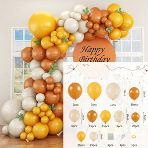 Mocsicka 121pcs Orange Latex Balloon Arch Set for Birthday Party Decoration