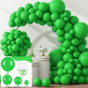 Mocsicka 129pcs Solid Green Color Party Decoration Balloon Arch Set