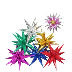 Mocsicka Aluminum Foil Exploding Star Balloons Set for Party Decoration