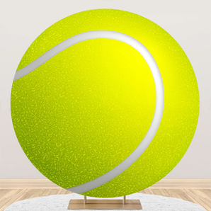 Mocsicka Tennis Theme Birthday Party Decoration Round Cover Backdrop