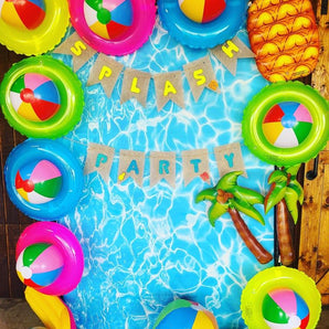 Mocsicka Summer Splash Party Backdrop for Party Decoration-Mocsicka Party