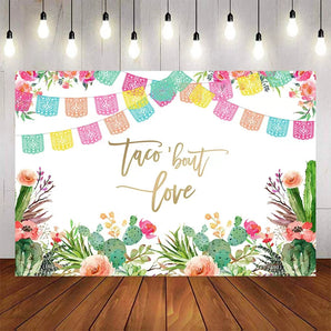 Mocsicka Taco Bout Love Baby Shower Party Backdrop-Mocsicka Party