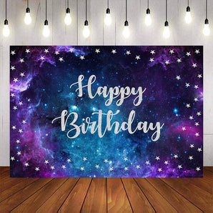 Mocsicka Stary Sky Photo Banners Happy Birthday Party Backdrop-Mocsicka Party