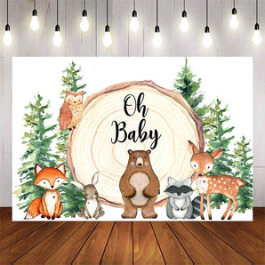 Mocsicka Forest Tree Stump Little Animals Baby Shower Party Decor-Mocsicka Party