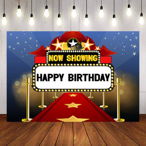 Mocsicka Hollywood Super Star and Red Carpet Happy Birthday Party Background-Mocsicka Party