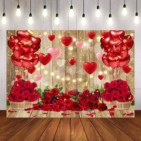 Mocsicka Happy Valentine's Day Red Rose Photo Banners – Mocsicka Party