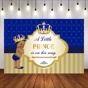 Mocsicka Little Prince Baby Shower Backdrop Personalized Newborn Backdrops