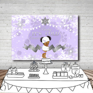 Mocsicka It's Cold Outside Baby Shower Party Backgrounds