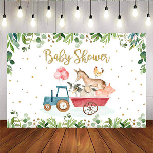 Mocsicka Little Animals on the Road Drive By Baby Shower Party Background-Mocsicka Party