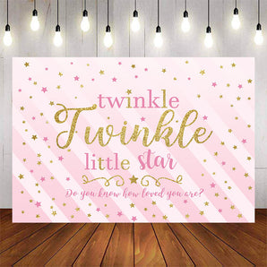 Mocsicka Twinkle Twinkle Little Star Baby Shower Backdrops-Mocsicka Party