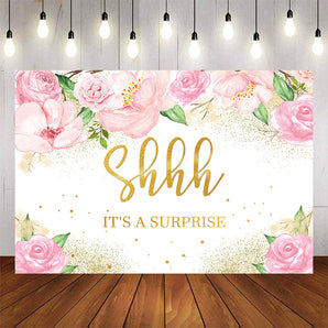 Mocsicka It's A Surprise Spring Floral Happy Birthday Backgrounds-Mocsicka Party