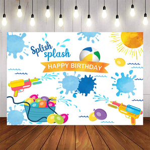 Mocsicka Splish Splash Summer Theme Happy Birthday Party Decor-Mocsicka Party