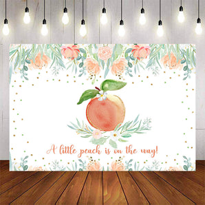 Mocsicka A Little Peach is on the Way Baby Shower Party Banners-Mocsicka Party