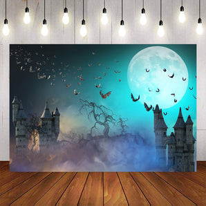 Mocsicka Castle and Bright Moon Photo Backgrounds-Mocsicka Party