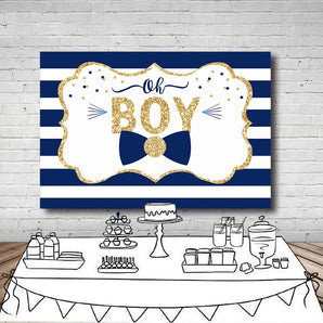 Mocsicka Stripes and Tie Boy Baby Shower Party Supplies