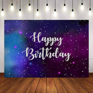 Mocsicka Stary Sky Backdrop Happy Birthday Party Props-Mocsicka Party