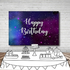 Mocsicka Stary Sky Backdrop Happy Birthday Party Props