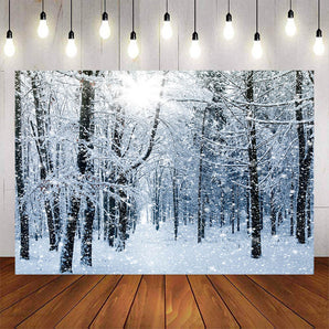 Mocsicka Winter Forest Snow Background-Mocsicka Party