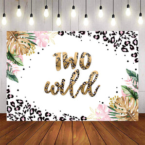 Mocsicka Pink Leopard Two Wild Birthday Backdrop-Mocsicka Party