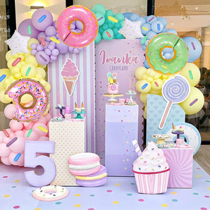 Mocsicka Balloon Macaron Donuts Balloons Set Party Decoration-Mocsicka Party