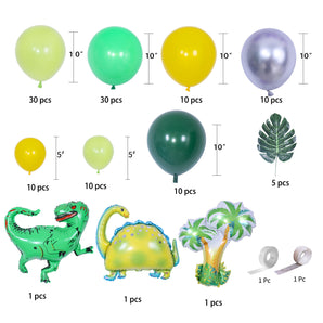 Mocsicka Balloon Arch Forest Dinosaur Balloons Set Party Decoration