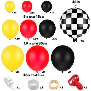 Mocsicka Balloon Arch Racing Baby Birthday Balloons Set Party Decoration