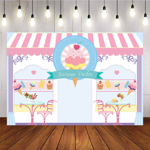 Mocsicka Ice Cream Parlor Theme Happy Birthday Party Decoration Props-Mocsicka Party